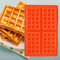 Miniatyrbillede 3 af 8: 4 hulrums silikone Nestle vafler form kage chokolade pande muffin morgenmad bageform (firkantet)