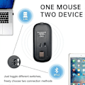 Miniatyrbillede 2 af 5: LED Trådløs Mus Bluetooth Mus, Genopladelig LED Dual Modes Trådløs Mus