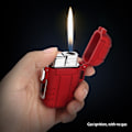 Miniatyrbild 8 av 8: Bärbar gas tändare vattentät vindtät tändare tändare för rökare cigaretter cigarr (röd)