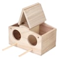Miniatyrbillede 6 af 8: Træ kæledyr fuglerede hus avlsboks bur fuglehus tilbehør til papegøjer svaler