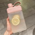 Miniatyrbilde 3 av 3: Dobbeltlags Bærbar Plast Vannkopp For Barn, Sommer, Rosa