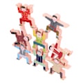 Miniatyrbillede 3 af 8: Træstablingsspil til småbørn og børn - Interlocking Balancing Blocks - Læringslegetøj med etniske figurer