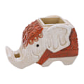 Miniatyrbillede 3 af 8: Elefant Pen Beholder Syntetisk Resin Multifunktionel Opbevaring Levende Smuk Modellering Stærk Holdbar Telefonholder