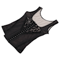 Miniatyrbillede 4 af 8: Åndbar Kvinde Vægttab Korset Høj Elastisk Talje Slankning Body Shaping Bodysuit SortL