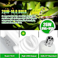 Miniatyrbillede 3 af 5: UVA UVB 10.0 Reptilpære, 26W Dobbeltvirkende UV-lyspære, Kompakt Fluorescerende Lampe, Egnet til Ørkenreptiler