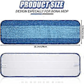 Miniatyrbilde 2 av 5: (12 Stk.) Mikrofiber Rengjøringsputer Kompatible med Bona Mopp Gjenbrukbare 45 cm Mopp Erstatningsputer Vaskbare Mikrofiber Moppeputer Refill Erstatning Mo