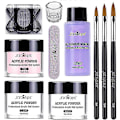 Miniatyrbillede 1 af 3: Akryl Neglefarver 40ml - Startsæt med Pensel - Neglekunst Manicure Værktøj
