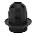 Miniatyrbillede 3 af 8: 10 stk. E27 lysbase fatning kobberkerne høj temperatur modstand E27 lysholder base med lampe ærme til DIY sort