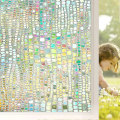 Miniatyrbilde 1 av 4: Rainbow 3D-farget glass-vindusfilm: Varmeblokkerende dekorativ vinyl klamrer seg til for personvern - Avtakbare hjemmefargingsklistremerker for bad og dører
