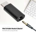 Miniatyrbilde 7 av 8: Aluminiumlegering Type C til 3,5 mm lydadapterkabel Hodetelefonadapterkontakt (Svart)