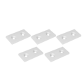 Miniatyrbilde 3 av 8: 5 stk aluminium profil endelokk legering metall dekkplate lineære bevegelige deler 4080 doble hull sølv
