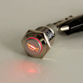Miniatyrbild 3 av 5: 16mm Röd LED Strömbrytare 12V 3A Tryckknapp Bilhorn Momentan Vippströmbrytare Metall Horn Högtalare Horn