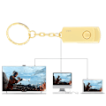 Miniatyrbillede 6 af 8: Guld Metal Roterende U Disk med USB Interface til Windows 98 / 2000 / XP / Vista / 7256G