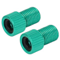Miniatyrbilde 8 av 8: 2 stk/sett Presta til Schrader sykkelventilkonverter Slitasjebestandig terrengsykkelpumpe adapter Grønn