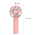 Miniatyrbilde 2 av 5: Håndholdt vifte med oppladbart batteri og vifte rosa