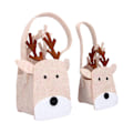 Miniatyrbilde 5 av 8: 2 stk julegodteposer i filt, DIY julegaveposer med julekaketema for gaver