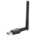 Miniatyrbilde 3 av 8: USB Wifi Adapter Mottaker Antenne Ethernet 600Mbps 2,4Ghz5Ghz trådløst nettverkskort Svart