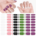 Miniatyrbild 3 av 5: Franska Semi-Härdade Gel Nagelstickers 16 Tips Ren Färg Full Täckning UV Nagelpulver Hållbar Nagel Förlängnings Sticker NL-HP-025