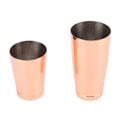 Miniatyrbilde 3 av 8: 304 Rustfritt Stål Cocktail Shaker 2 Seksjoner Bartending Mikser Bar Vinkopp Shaker Kobberbelagt med Bunnkopp