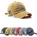 Miniatyrbillede 1 af 4: Retro herre vasket & åndbar baseball cap - justerbar sommerhat (56-60cm)