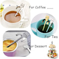 Miniatyrbillede 3 af 5: 6 stk. 304 rustfrit stål kat teske, kat hængende design teske dessert ske, bruges til vand te mælk kaffe dessert drik