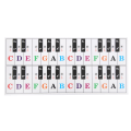 Miniatyrbild 5 av 8: Piano Key Sticker Elektronisk orgel Universal Keyboard Transparent notation självhäftande