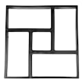 Miniatyrbillede 1 af 8: Plastikgulvforme Havebelægningsforme Hjem DIY Beton Gulvforme til Have Terrasse