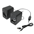 Miniatyrbild 4 av 8: Datorhögtalare USB driven trådbunden volymkontroll Mini Desktop-högtalare med RGB-lampor för hemarbete