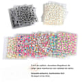 Miniatyrbilde 2 av 4: 50 ark med 3D blomsterdesign negleklistremerker i assorterte farger for manikyr og negletipper