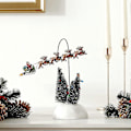 Miniatyrbild 5 av 5: Julsemesterby Animerad Flammande Släde Tillbehör Figurin
