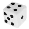 Miniatyrbilde 2 av 8: Fotpall Myk Komfortabel Enkel Varm Robust Base Terning Krakk for Hjem Stue Soverom Hvit 20x20x20cm