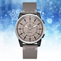 Miniatyrbild 2 av 3: Män Enkel Snygg Quartz Analog PU-läderarmbandsur Business Watch (grå)