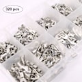 Miniatyrbillede 2 af 5: OT/ut rund gaffel blank ende hoved 10 i 1 æske messing ferrule ledningskombinationssæt 320 stk