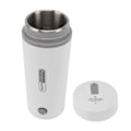 Miniatyrbilde 3 av 8: Reise Elektrisk Vannkoker 300W 350ml Rustfritt Stål Automatisk Isolering Bærbar Mini Varmvannsbereder for Kaffe Te Hvit EU Plugg 220V 50HZ