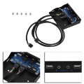 Pikkukuva 2 / 8: USB2.0 HDAUDIO Floppy-etupaneeli 3,5' 9Pin to 2 USB2.0 -liitäntä mikrofoniäänellä