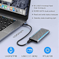 Miniatyrbillede 2 af 5: M.2 NVMe NGFF SSD Kabinet USB 3.1 Type-C 10Gbps SATA HDD Boks 2230