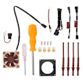 Miniatyrbild 2 av 8: Fläkt 3D-utskriftsfäste Kit Effektiv värmeavledning Spelkonsol Kylfläktfäste Kit för Gamecube Noctua Svart