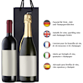 Miniatyrbillede 4 af 5: 10 flaskeposer gaveposer til vin, prosecco og champagne 40 x 12 x 9 cm - silhuet