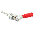 Miniatyrbild 7 av 7: 1 ST Galvaniserat järn 10 mm Räckvidd Push/Pull Quick Release Toggle Clamp 100 kg Clamping Force-silver+röd