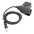 Miniatyrbillede 5 af 8: Hjelm Headset Justerbar Motorcykel Unilateral Ørestykke med U94 PTT til Yaesu Vertex VX‑6R VX‑7RBrown