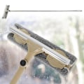 Pikkukuva 2 / 8: Khaki Kaksipuolinen Long Rod Rotate Window Cleaner Pyyhkimen vetolastan puhdistusharjan puhdistustyökalu