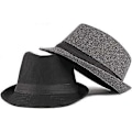 Miniatyrbilde 4 av 5: Grå Vanntett Filt Fedora Hatt Jazz Hatt Sammenleggbar Trilby Hatt Retro Stil Rullet Brette Myke Caps Bowler Hatter - Kvinner Menn