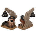 Miniatyrbillede 2 af 8: Have statue af dyr i haven - udsøgt tegneseriefigur - dyrefigurer - gave med lys til udendørs gårdhave verandaer