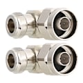 Miniatyrbillede 3 af 7: N han til N hun retvinklet adapter - 2 stk, 50 ohm, N stik