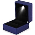 Miniatyrbild 1 av 5: Elegant Ringask med LED-belysning Smyckeskrin Förvaringslåda (Blå)