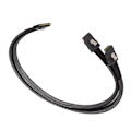 Miniatyrbild 7 av 8: Mini SAS-kabel 12 Gbps snabb överföring SATA/ATA-gränssnitt 0,5 m längd SFF8654 8I till 2xSFF8087-kabel