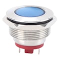 Miniatyrbillede 1 af 8: LED-indikator 22 mm nikkelbelagt messingmetal universel vandtæt stift blåt signallys 6 V blåt