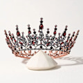 Miniatyrbilde 4 av 5: Mørk lilla strass gotisk dronningkrone - Elegante hårtilbehør til bryllup, skoleball og Halloween-fest