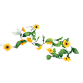 Miniatyrbillede 8 af 8: 3 Stk Solsikke String Lights 7.8ft 20 LED batteri drevet Fairy Lights Bryllup Baggrund Blomster rattan dekoration