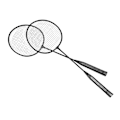 Pikkukuva 5 / 8: Badminton-maila, jaettu rautaseosmaila, amatöörien perusvalmennus, kaksoisbadminton-maila